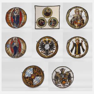 Konvolut Bleiglasscheiben