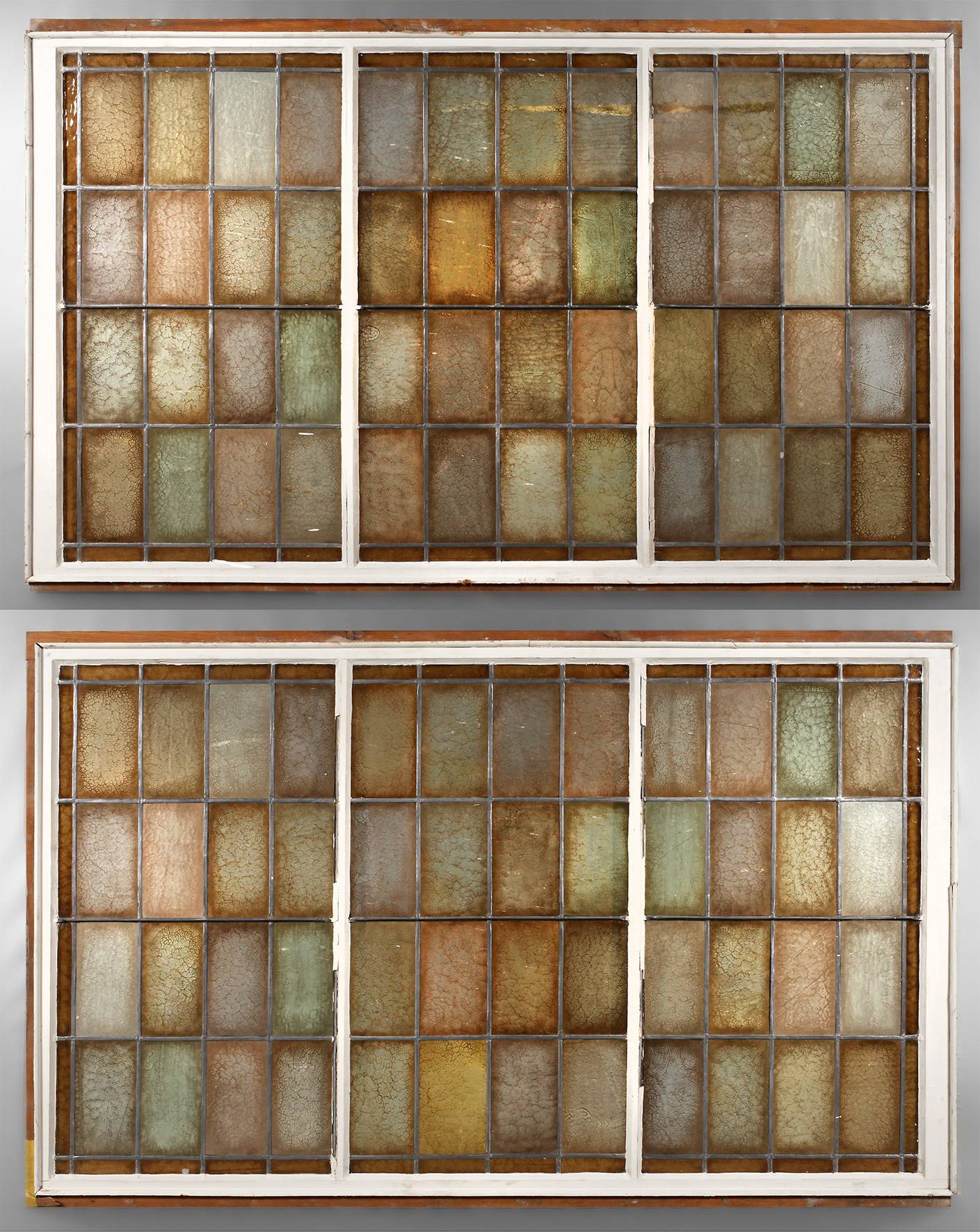 Paar Bleiglasfenster