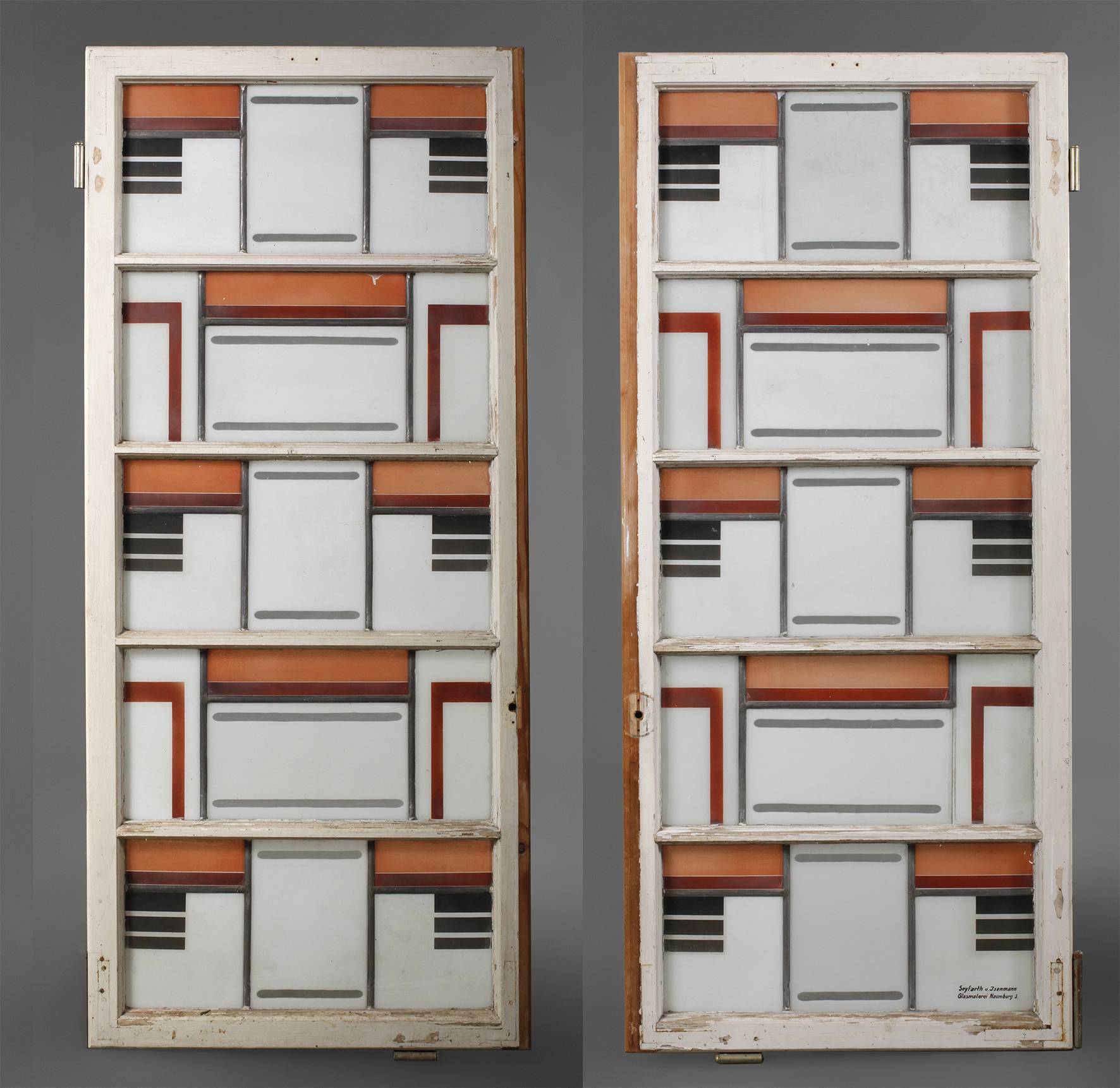 Paar Bleiglasfenster Art déco