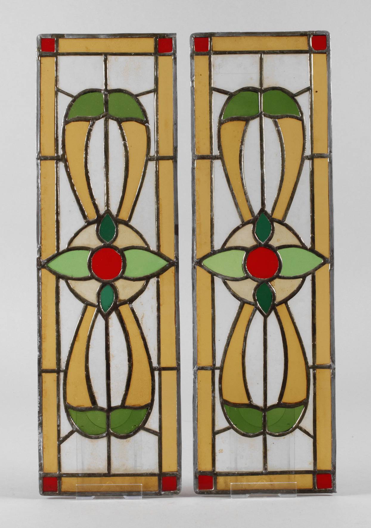 Paar Bleiverglasungen