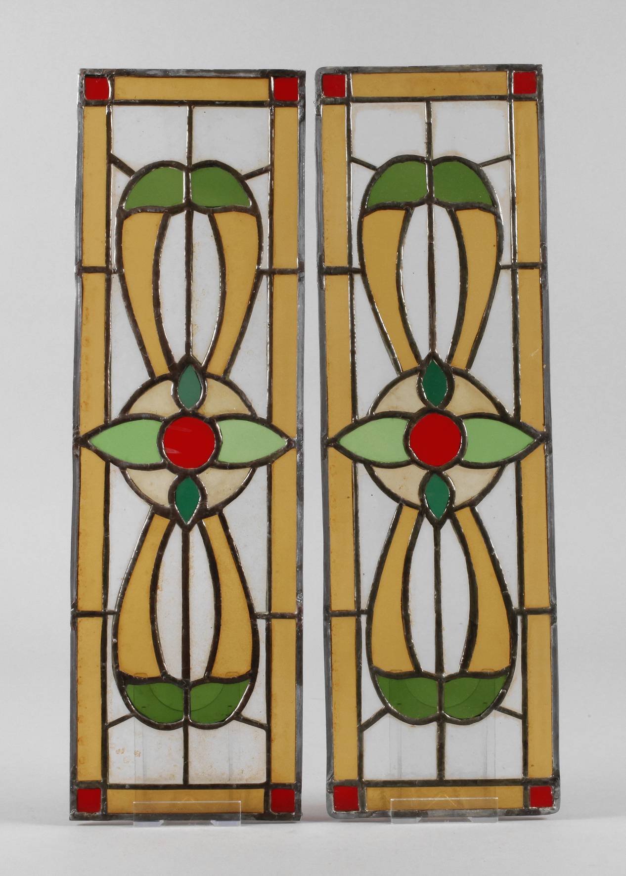 Paar Bleiverglasungen