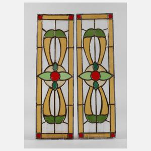 Paar Bleiverglasungen