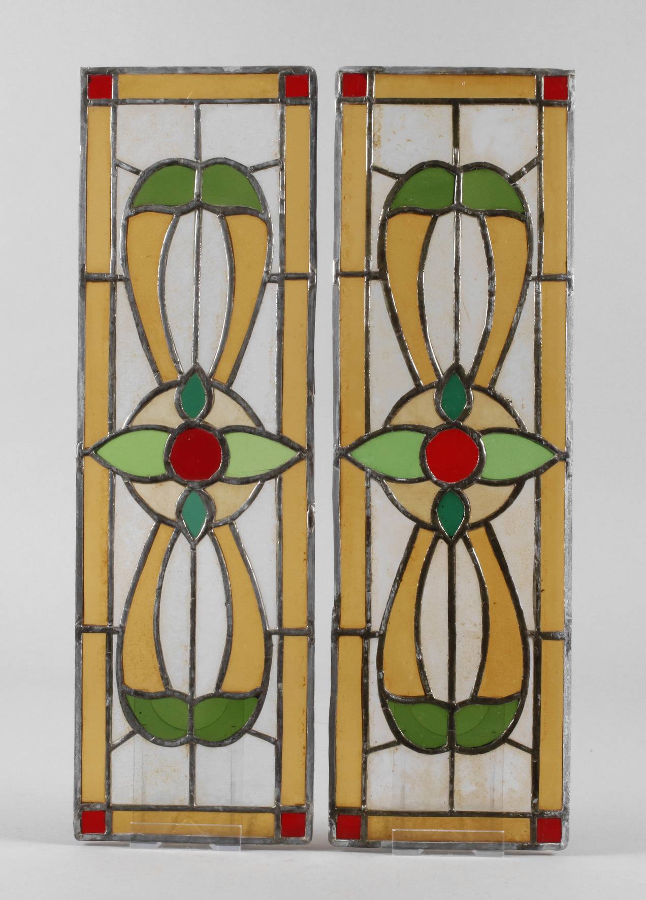 Paar Bleiverglasungen