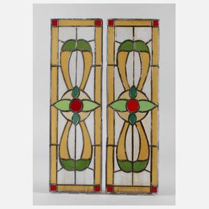 Paar Bleiverglasungen