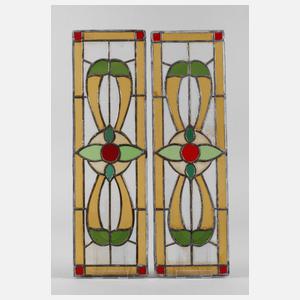 Paar Bleiverglasungen