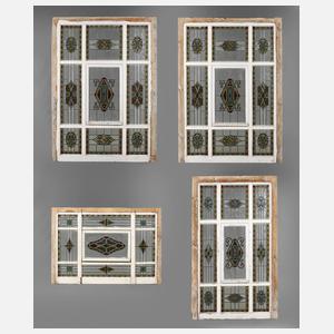 Vier Bleiglasfenster