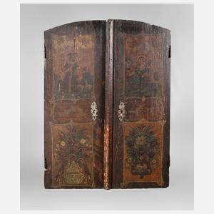 Paar bemalte Türblätter Barock