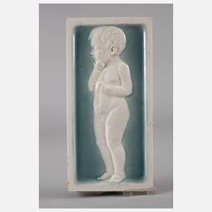 Zwei figürliche Ofenkacheln Meissen Teichert