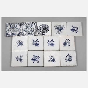 Delft dreizehn florale Fliesen