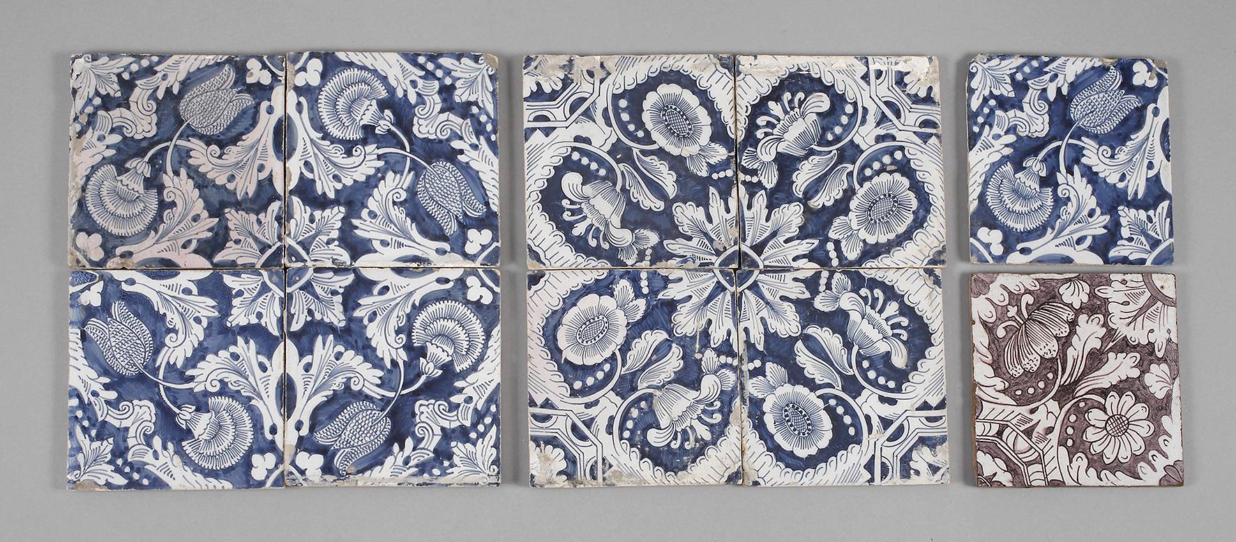 Delft zehn florale Fliesen