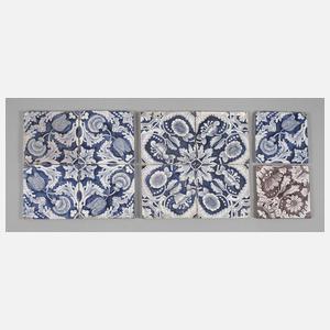 Delft zehn florale Fliesen