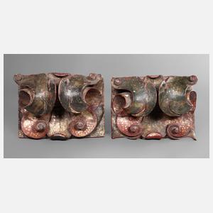 Paar spätgotische Kapitelle