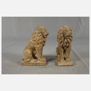 Paar Steingusslöwen