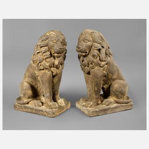 Paar Steingusslöwen