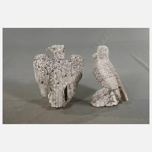 Paar Gartenskulpturen Adler