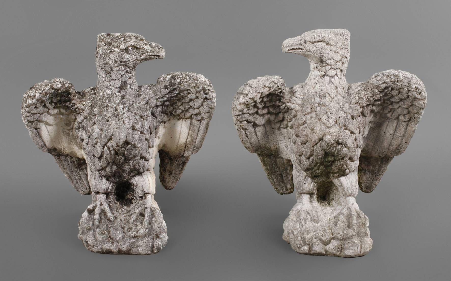 Paar Gartenskulpturen Adler
