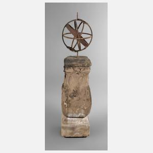 Sonnenuhr Sandstein 18./19. Jh.,