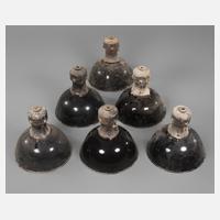 Sechs große Industrieleuchten111