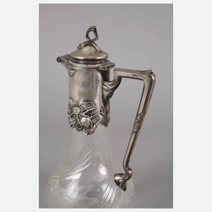 Karaffe mit Silbermontierung