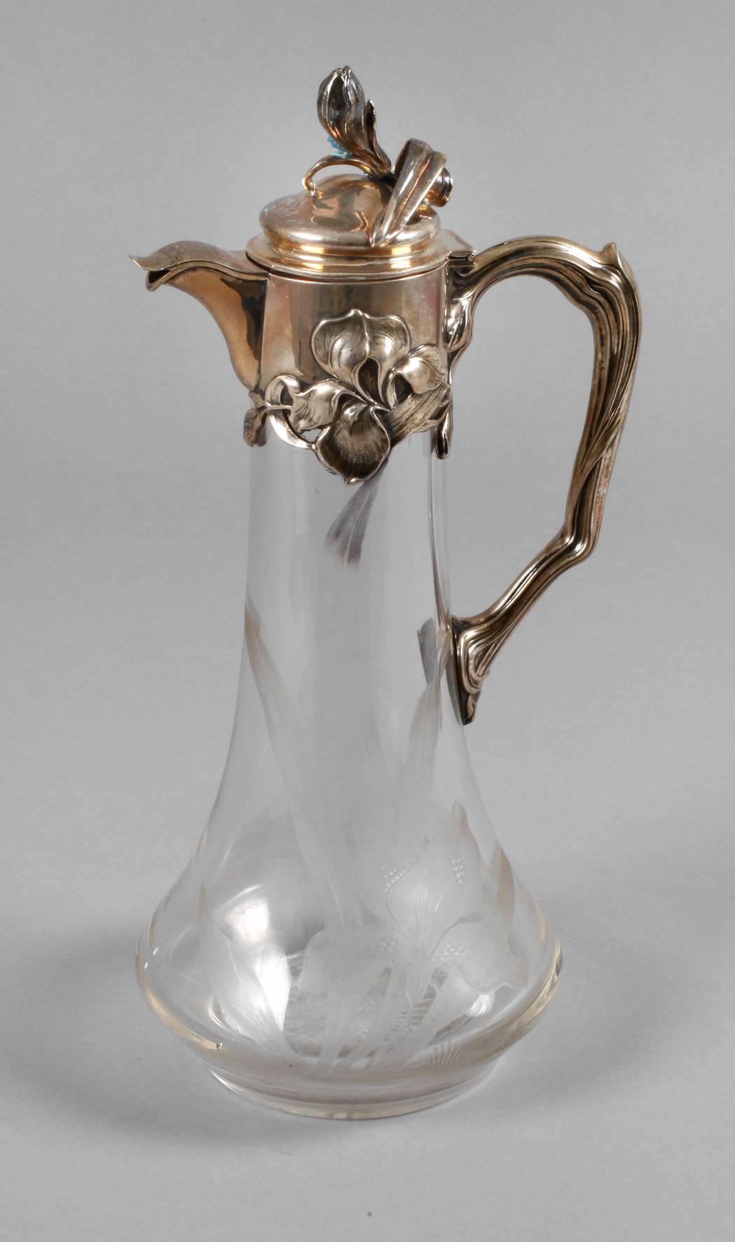 Karaffe mit Silbermontierung