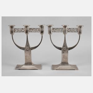 WMF Paar dreiflammige Leuchter