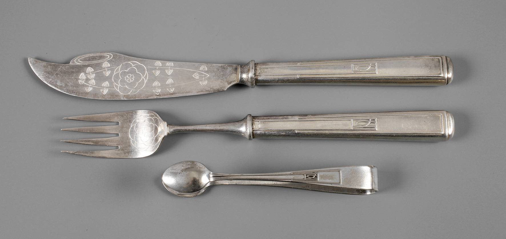 Josef Maria Olbrich drei Besteckteile