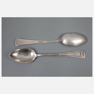 Sechs Kaffeelöffel Silber