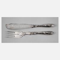 Silber Fischvorlegebesteck Jugendstil111