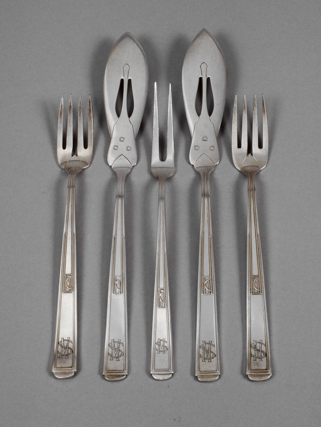 Josef Maria Olbrich fünf Besteckteile