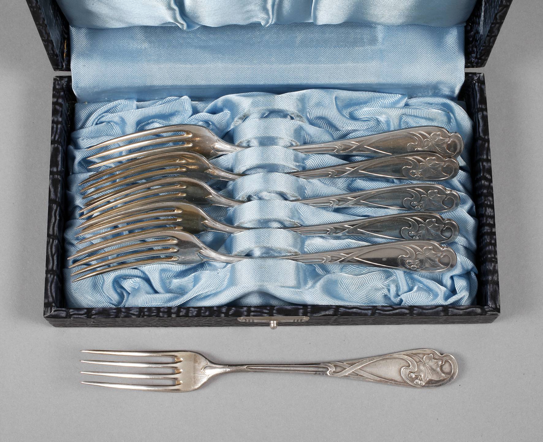 Sechs Kuchengabeln WMF Geislingen