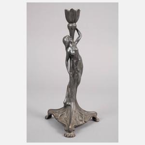 Imperialzinn Paar figürliche Kerzenleuchter