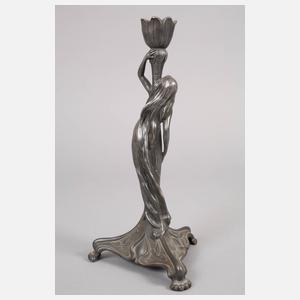 Imperialzinn Paar figürliche Kerzenleuchter