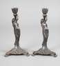Imperialzinn Paar figürliche Kerzenleuchter
