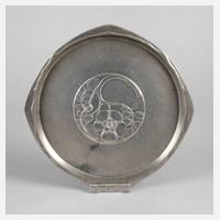 Kayserzinn Tablett mit Blüte111