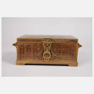 Schatulle mit Messingeinlagen