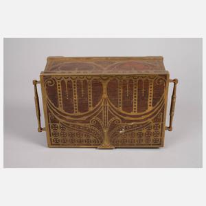 Schatulle mit Messingeinlagen