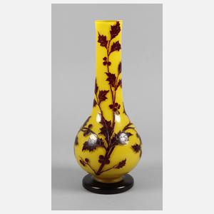 Fritz Heckert Ätzglasvase Disteldekor