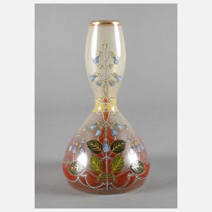 Jugendstilvase mit Emailbemalung