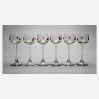 Sechs Weinrömer ”Liane und Kirschen”111
