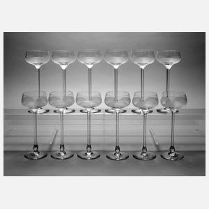 Zwölf Weinrömer Jugendstil