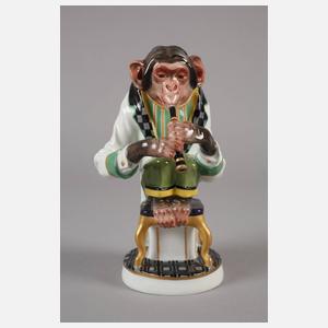 Meissen Schimpanse als Klarinettist