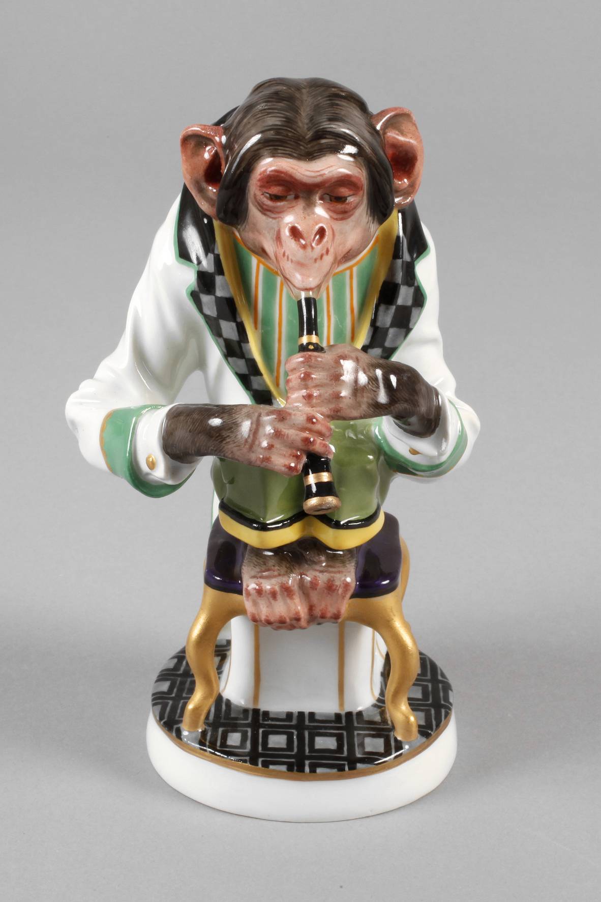Meissen Schimpanse als Klarinettist