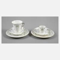 Peacock Pottery sechs Teile Arts and Crafts111