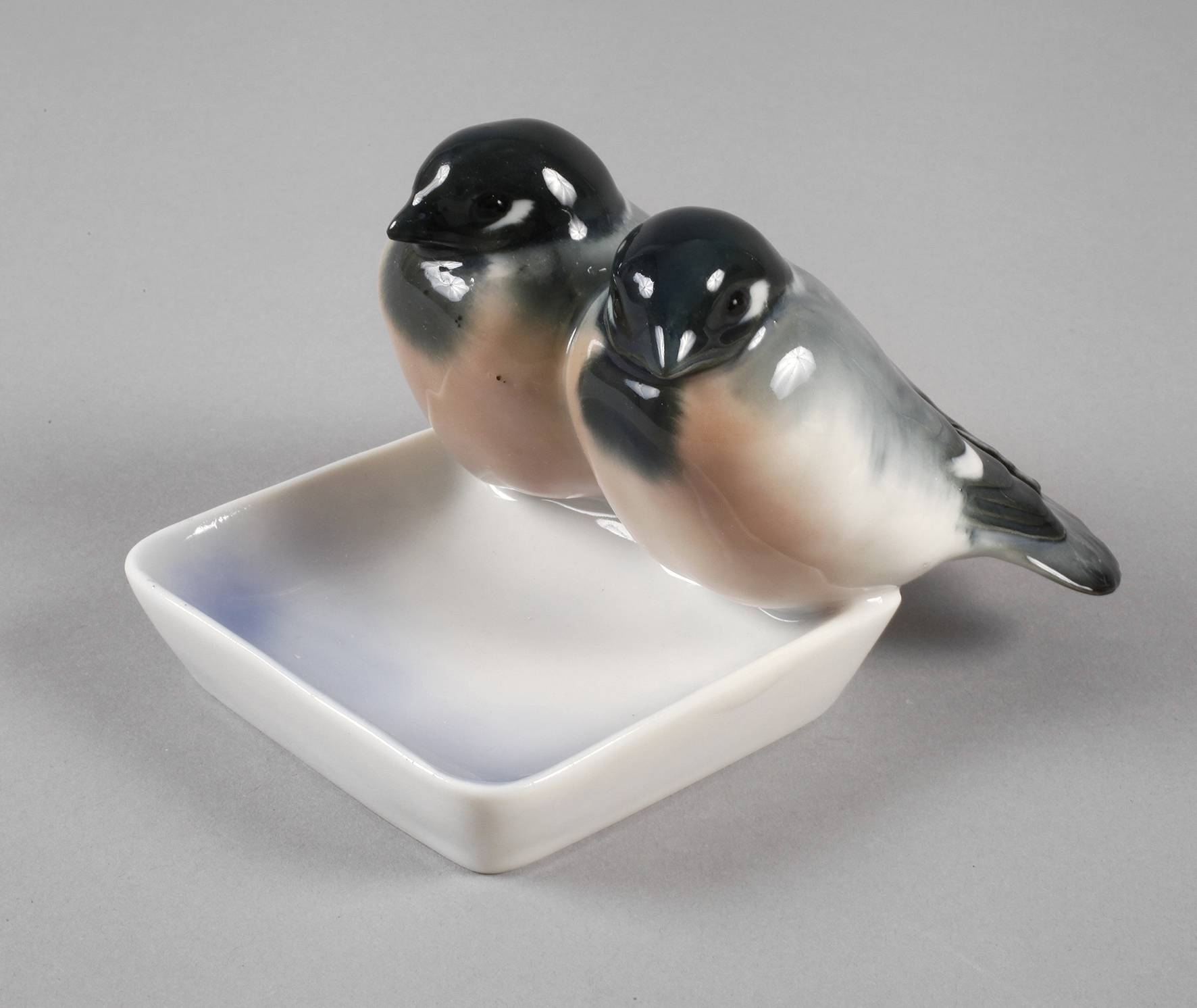 Rörstrand Spatzenpaar auf Schale