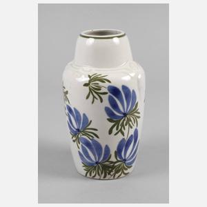 Bunzlau Vase mit Blütendekor