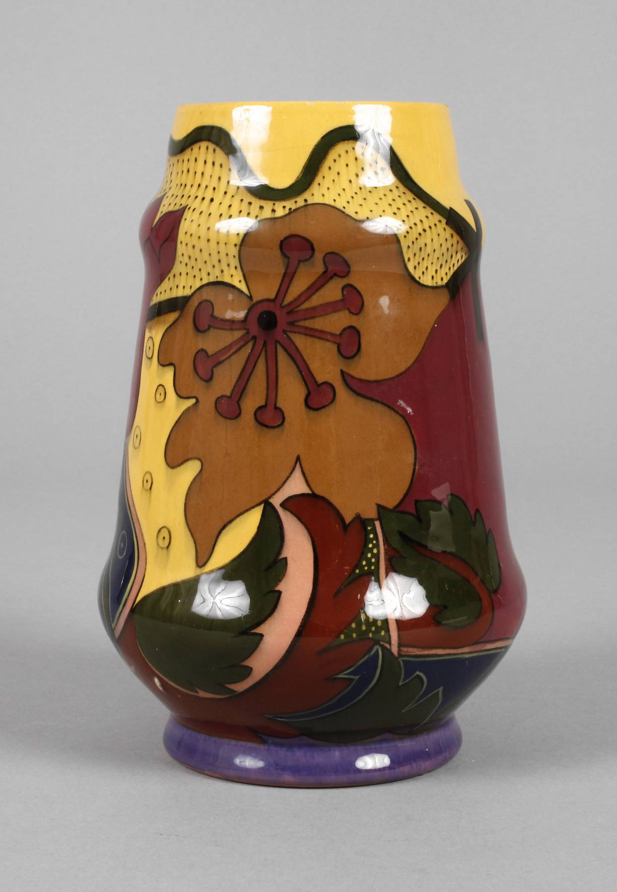J v. Schwarz Vase Jugendstil