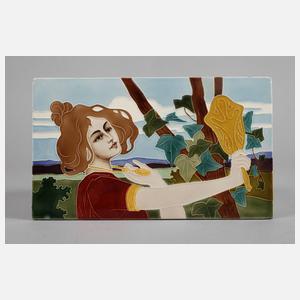 J. v. Schwarz Bildplatte ”Eitelkeit”