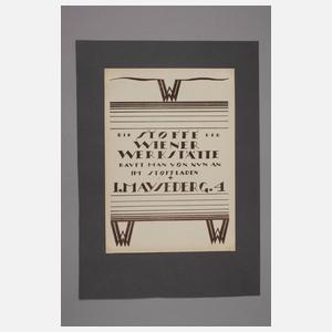 Seltenes Werbeblatt Wiener Werkstätte