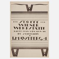 Seltenes Werbeblatt Wiener Werkstätte111