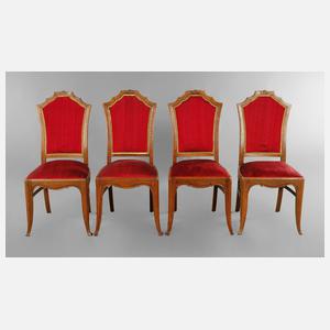 Vier Stühle Art déco